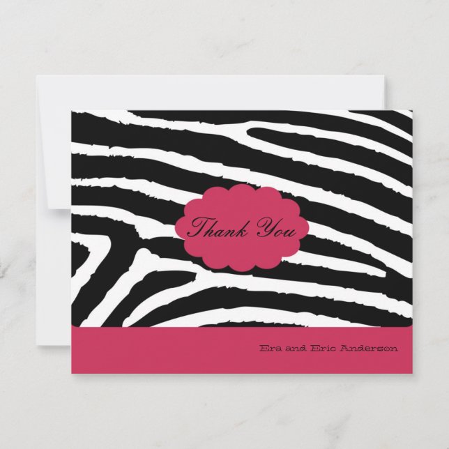 Zebra -Thank you cards (Front)