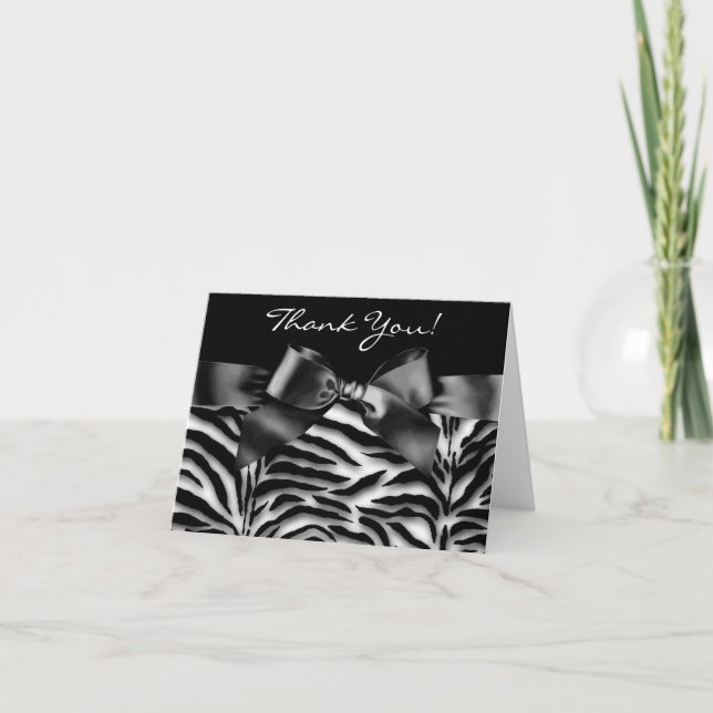 Zebra Thank You Cards (Front)
