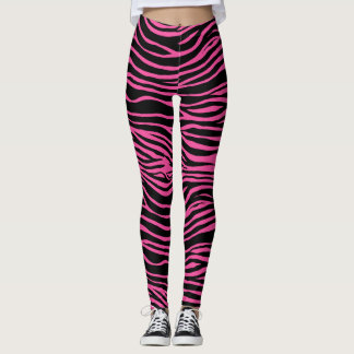 Zebra, Tiger Stripes Customisable Background Color Leggings