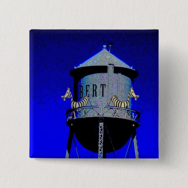 Zebra Tower 15 Cm Square Badge (Front)