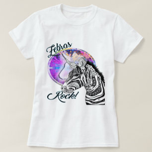 Zebra Tribal black and white tattoo style T-Shirt