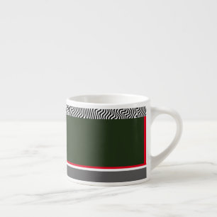 Zebra Trim Forest Green  Espresso Cup