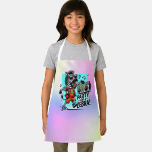 Zebra Vibes & Boombox Beats Apron