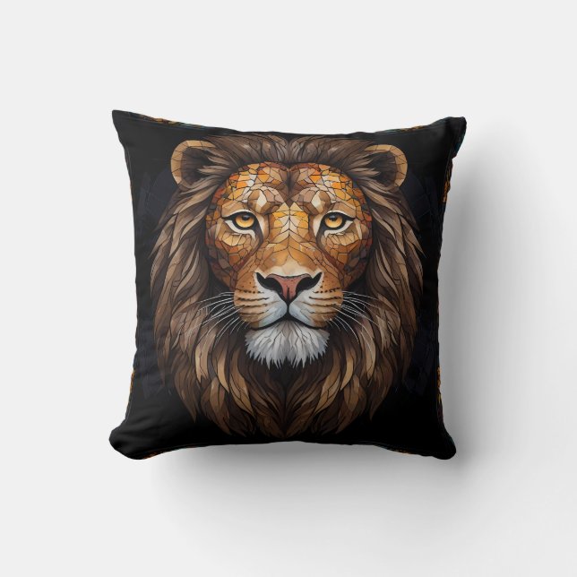 Zebra Vibrant Mosaic Cushion (Front)
