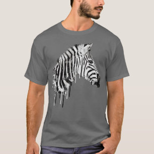 Zebra Watercolor Artistic Horse Wildlife Lovers Gr T-Shirt