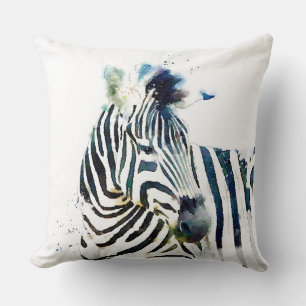Zebra Watercolor Cushion
