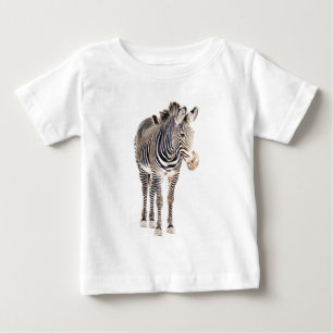 "Zebra" Watercolor Wildlife Art Baby T-Shirt