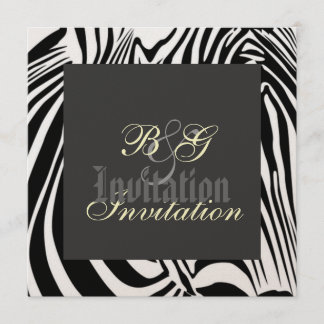 Zebra Wedding Invitation