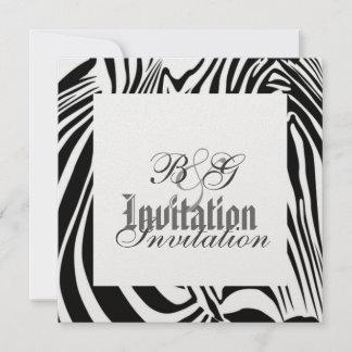 Zebra Wedding Invitation