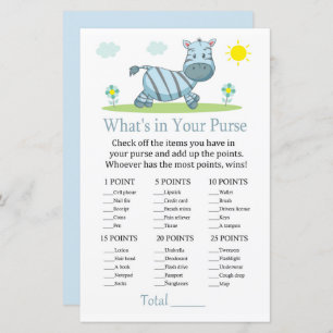 Zebra What's in your purse game