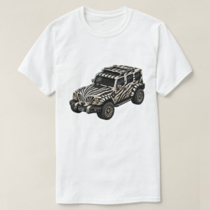 Zebra White Adventure SUV — BV-JZW T-Shirt