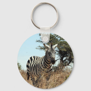 zebra wild key ring