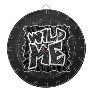 Zebra Wild me Black and Grey Dartboard