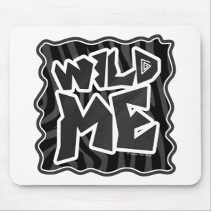 Zebra Wild me Black and Grey Mouse Mat