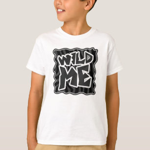 Zebra Wild me Black and Grey T-Shirt