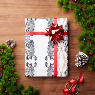 Zebra Wildlife & Nature Water Colour Set Wrapping Paper