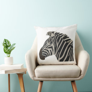 Zebra Wildlife Throw Pillow