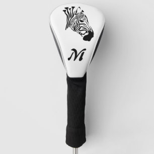 Zebra with Twisted Black Stripes Golf Head Cover