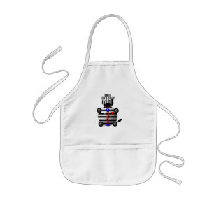 Zebra with Zipper Kids Apron