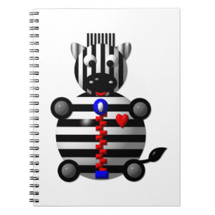 Zebra with Zipper Notebook