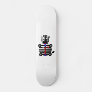 Zebra with Zipper Skateboard