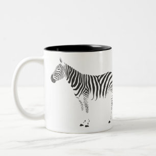 Zebra Wrap Around Two-Tone Coffee Mug