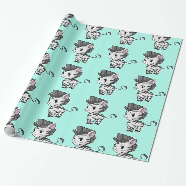 Zebra Wrapping Paper (Unrolled)