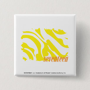 Zebra Yellow 2 15 Cm Square Badge