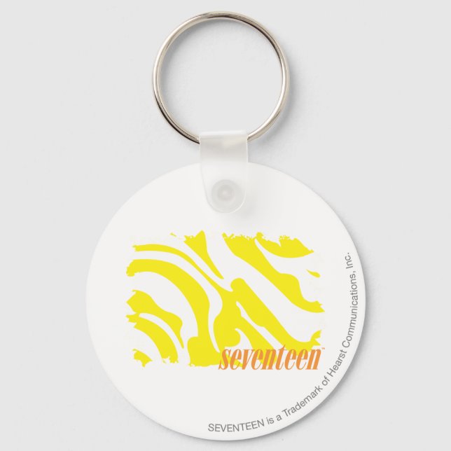 Zebra Yellow 2 Key Ring (Front)