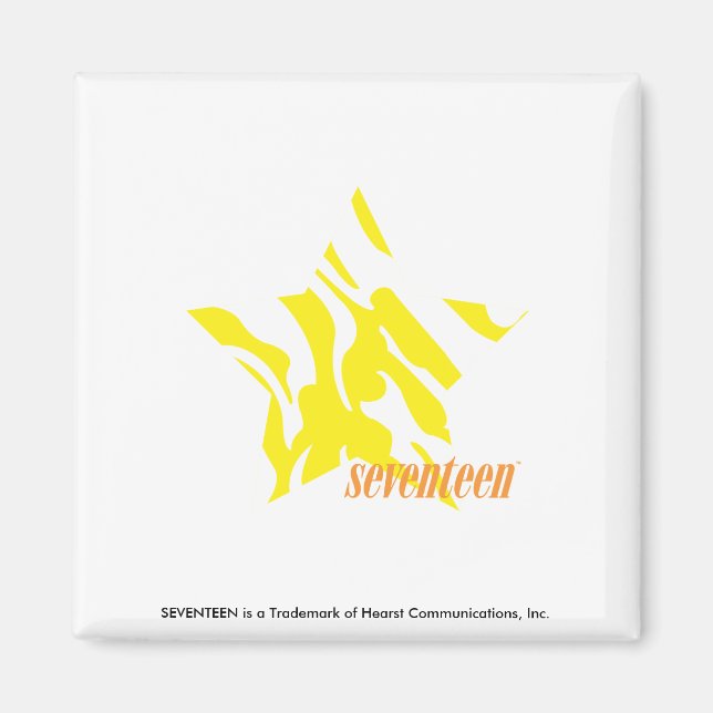 Zebra Yellow 3 Magnet (Front)