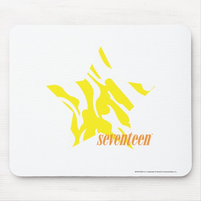 Zebra Yellow 3 Mouse Mat (Front)