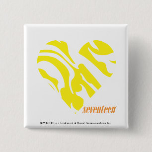 Zebra Yellow 4 15 Cm Square Badge