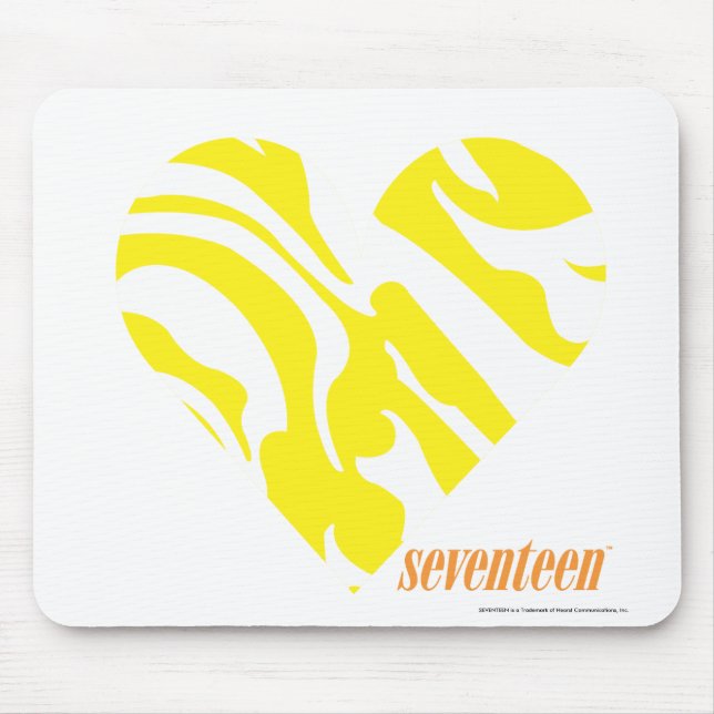 Zebra Yellow 4 Mouse Mat (Front)