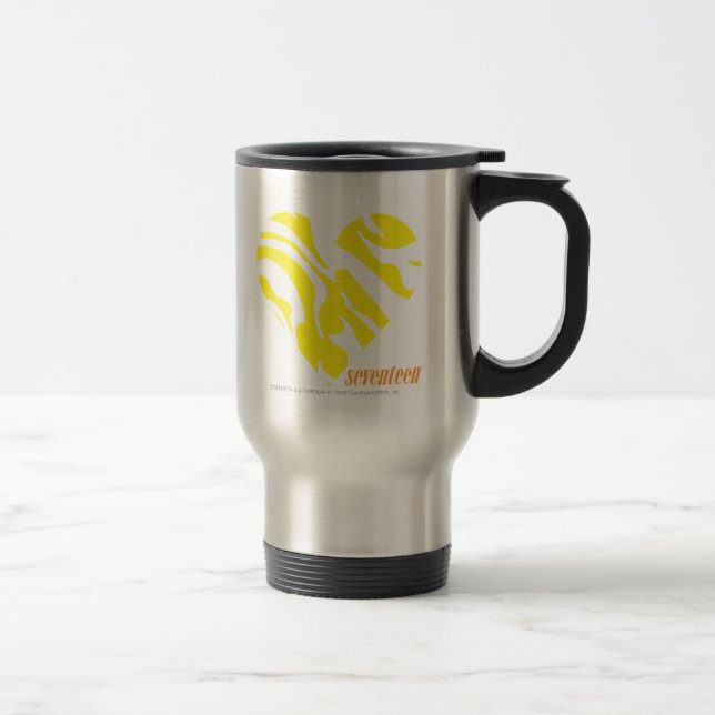 Zebra Yellow 4 Travel Mug (Right)