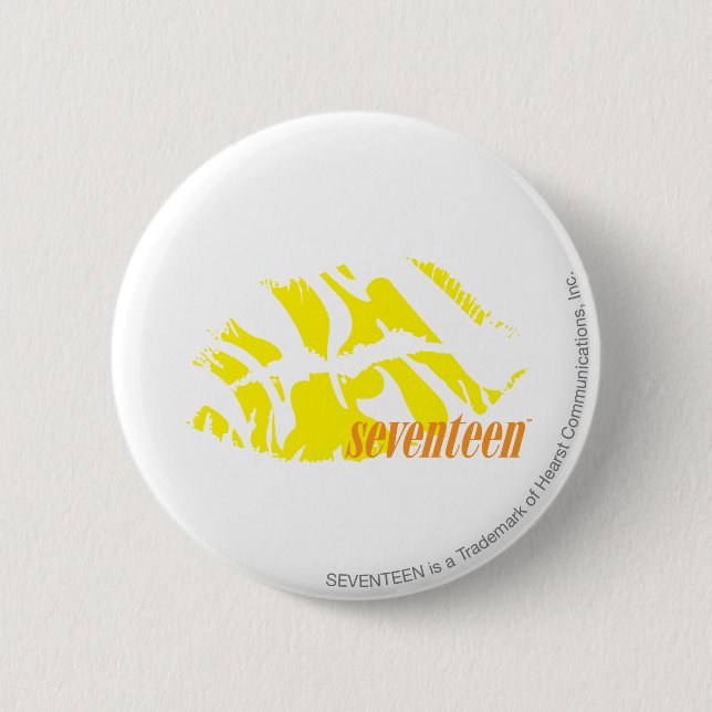 Zebra Yellow 6 Cm Round Badge (Front)