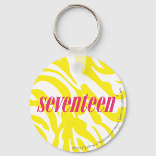 Zebra Yellow Key Ring