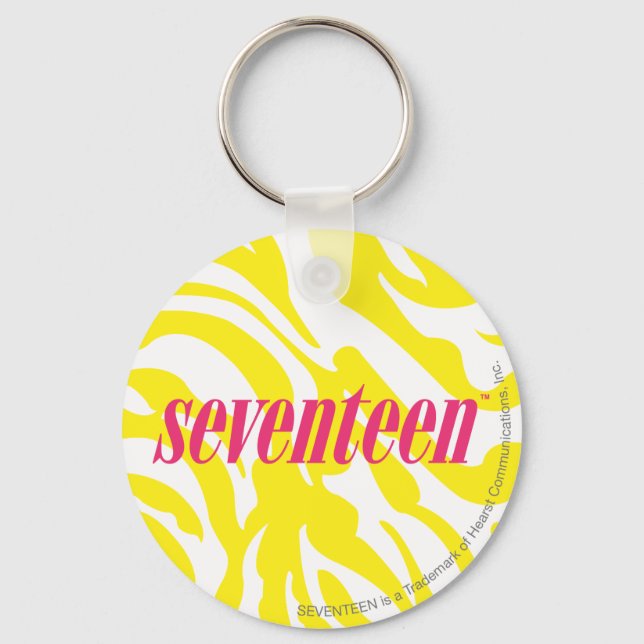 Zebra Yellow Key Ring (Front)