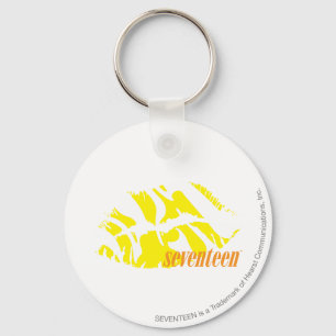 Zebra Yellow Key Ring