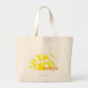 Zebra Yellow Large Tote Bag