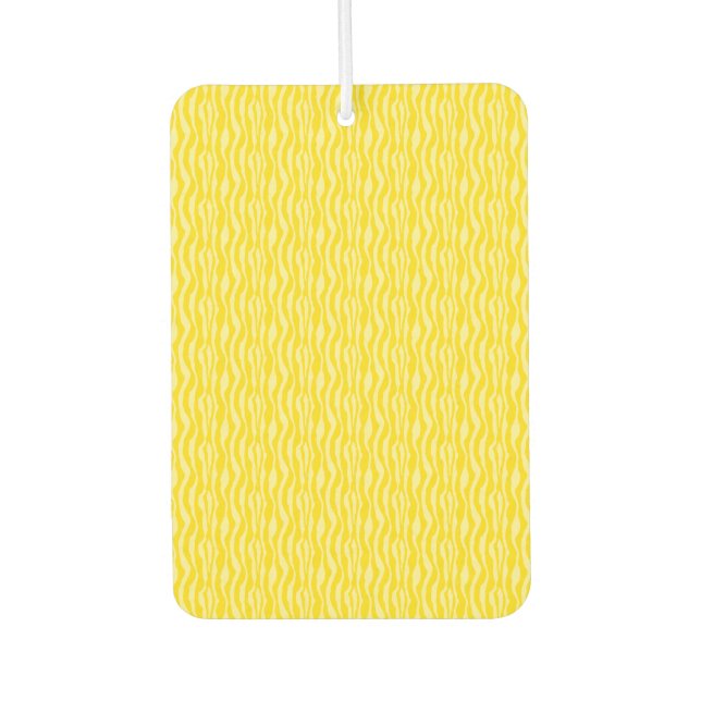  Zebra Yellow Pattern Modern Animal Print Car Air Freshener (Front)