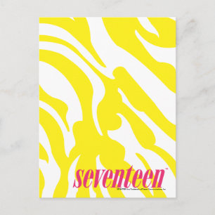 Zebra Yellow Postcard