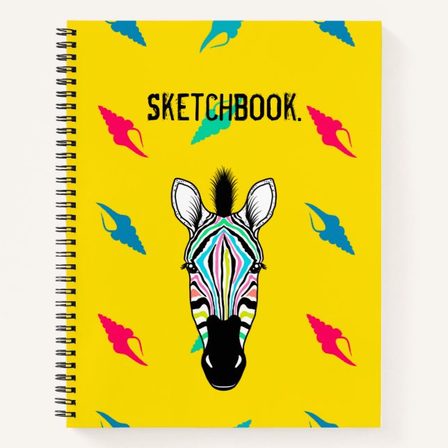 Zebra yellow sketch notebook (Front)