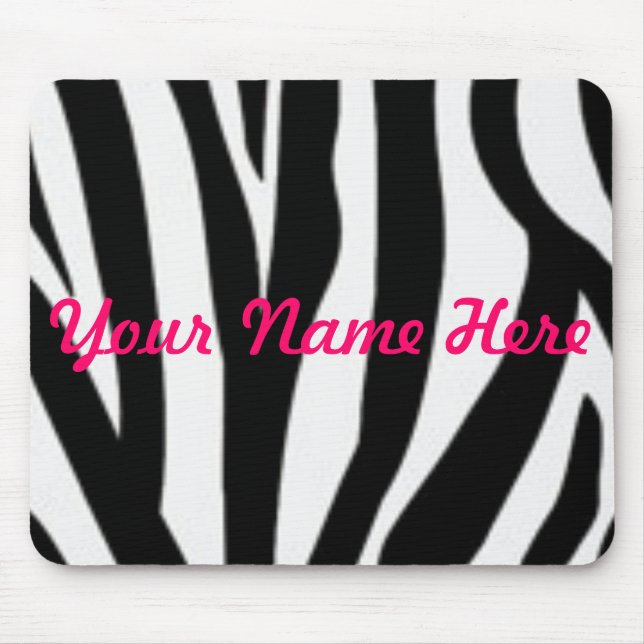 zebra, Your Name Here Mouse Mat (Front)