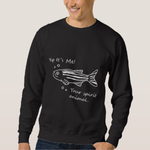 Zebrafish Spirit Animal Dark Background Sweatshirt