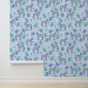 Zebras and Martinis Blue  Wallpaper