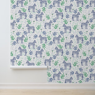 Zebras and Martinis White Wallpaper