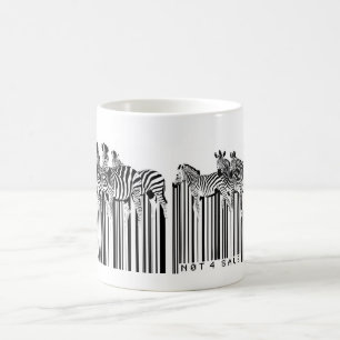 zebras barcode coffee mug