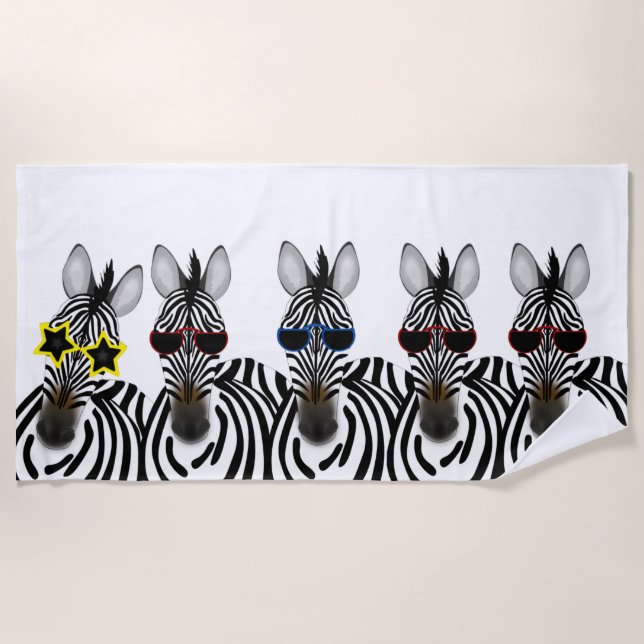 Zebras Beach Towel (Front)