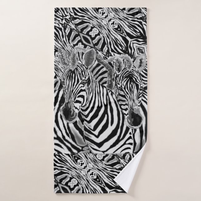 Zebras Couple Bath Towel - Painting (Bath Towel)