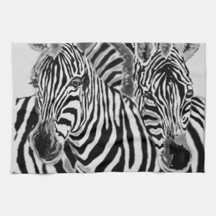 Zebras Couple Kitchen Towel Family